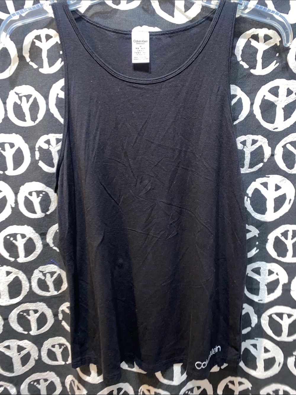 Calvin Klein Black Tank with Logo SZ M